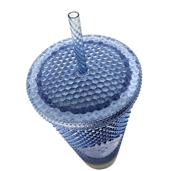 Starbucks 2023 Icicle Blue Ombre Bling Gradient Studded Venti 24 OZ Tumbler NWT - Picture 2 of 6